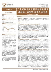 环保与公用事业周报：广东省印发促进新型储能电站发展措施，CCER有望年内重启