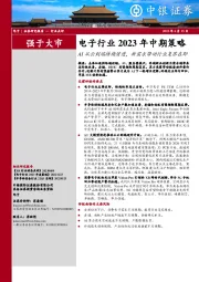 电子行业2023年中期策略:AI从云到端持续演进,新需求带动行业复苏在即