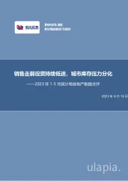 2023年1-5月统计局房地产数据点评：销售走弱投资持续低迷，城市库存压力分化