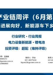 锂电产业链周评（6月第3周）：锂电企业出海进展向好，新能源车下乡助力需求提振