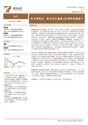 电子周观点：算力芯片盛宴+AI硬件放量前夕