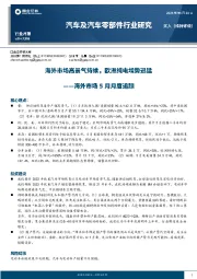 汽车及汽车零部件行业研究：海外市场5月月度追踪-海外市场高景气持续，欧洲纯电增势迅猛