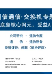 【国信通信·交换机专题】数字经济底座核心网元，受益AI加速发展