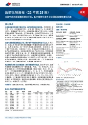 医药生物周报(23年第25周):全国中成药联盟集采湖北开标,配方颗粒头部各企业国标备案数增长迅速