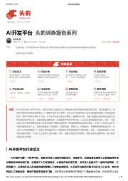 AI开发平台 头豹词条报告系列