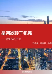洞鉴光伏·7月刊:星河欲转千帆舞