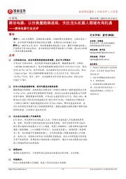 清洁电器行业点评:清洁电器:以价换量趋势显现,关注龙头机器人领域布局机遇