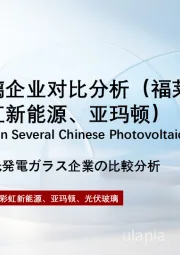 2023年中国光伏玻璃企业对比分析（福莱特、金晶科技、彩虹新能源、亚玛顿）