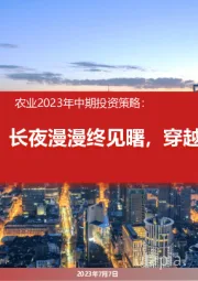 农业2023年中期投资策略：长夜漫漫终见曙，穿越周期破迷雾