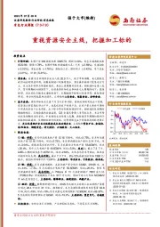 有色行业周报：重视资源安全主线，把握加工标的