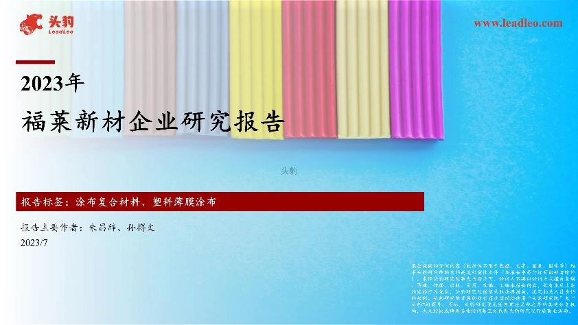 2023年福莱新材企业研究报告