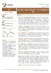 电子月报（台股）2023-06：下半年业绩复苏可期