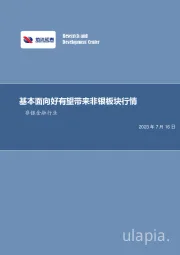 非银金融行业：基本面向好有望带来非银板块行情