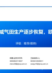天然气周报:挪威气田生产逐步恢复,欧洲气价小幅回落