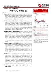 电子行业2023年中期策略：虽缓必至，黎明在望