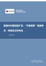 建筑建材行业周报:基建中长期贷款扩张,“平急两用”助推需求,持续关注中特估