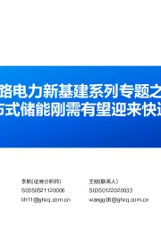 一带一路电力新基建系列专题之储能：亚非拉分布式储能刚需有望迎来快速增长元年