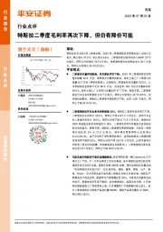 汽车行业点评：特斯拉二季度毛利率再次下降，但仍有降价可能