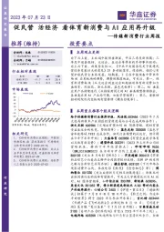 传媒新消费行业周报：促民营 活经济 看体育新消费与AI应用再升级