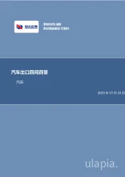 汽车行业专题研究（普通）：汽车出口四问四答