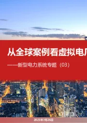 新型电力系统专题(03):从全球案例看虚拟电厂商业模式
