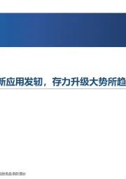 存储专题系列一：新应用发轫，存力升级大势所趋