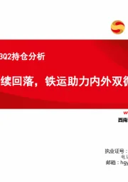 交运行业2023Q2持仓分析：配比持续回落，铁运助力内外双循环