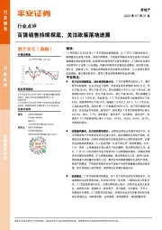 房地产行业点评：百强销售持续探底，关注政策落地进展