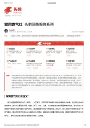 家用燃气灶 头豹词条报告系列