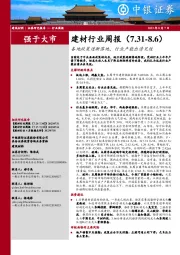 建材行业周报:各地政策逐渐落地,行业产能出清见效