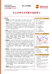 汽车行业周报：自主品牌电车销量多超新势力