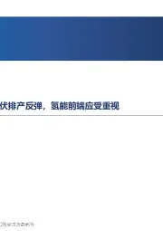 新能源行业月报M8：硅片涨价与银浆短缺反应光伏排产反弹，氢能前端应受重视