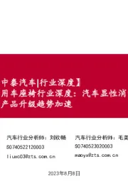 乘用车座椅行业深度：汽车显性消费属性重要配置，23年产品升级趋势加速