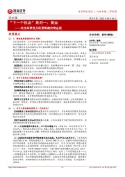 贵金属行业专题:“下一个机会”系列一:黄金-关注高弹性及经营稳健的黄金股