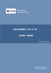 轮胎行业专题报告（2023年7月）：需求向好，盈利恢复