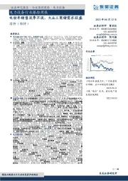 电力设备行业跟踪周报:电动车销售淡季不淡、大&工商储需求旺盛