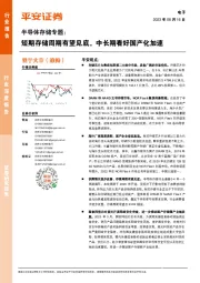 半导体存储专题:短期存储周期有望见底,中长期看好国产化加速
