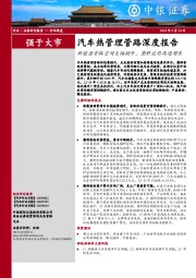 汽车热管理管路深度报告：新能源管路空间大幅提升，塑料应用高速增长