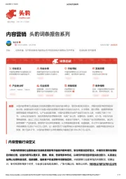 内容营销 头豹词条报告系列