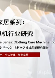 2023年智能家居系列：中国衣物护理机行业研究