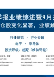 半导体二季报业绩综述暨9月投资策略:基金重仓股变化显著,业绩触底好转