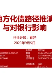银行:地方化债路径推演与对银行影响
