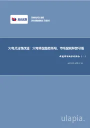 新能源消纳系列报告（二）：火电灵活性改造：火电转型趋势渐明，市场空间释放可期