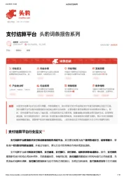 支付结算平台 头豹词条报告系列