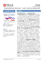 农林牧渔行业周报：仔猪价格周环比再跌4.8%，全球小麦库消比预测值回落