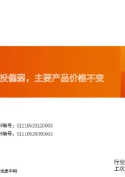 玻纤周跟踪：交投偏弱，主要产品价格不变