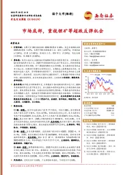 有色行业周报：市场底部，重视锂矿等超跌反弹机会