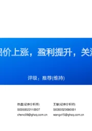 铝行业周报：铝价上涨，盈利提升，关注节后需求情况