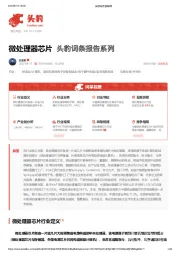 微处理器芯片 头豹词条报告系列