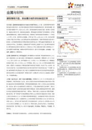 金属与材料行业研究周报：避险情绪升温，贵金属价格阶段性触底反弹